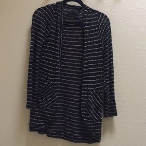 super cute black striped cardigan